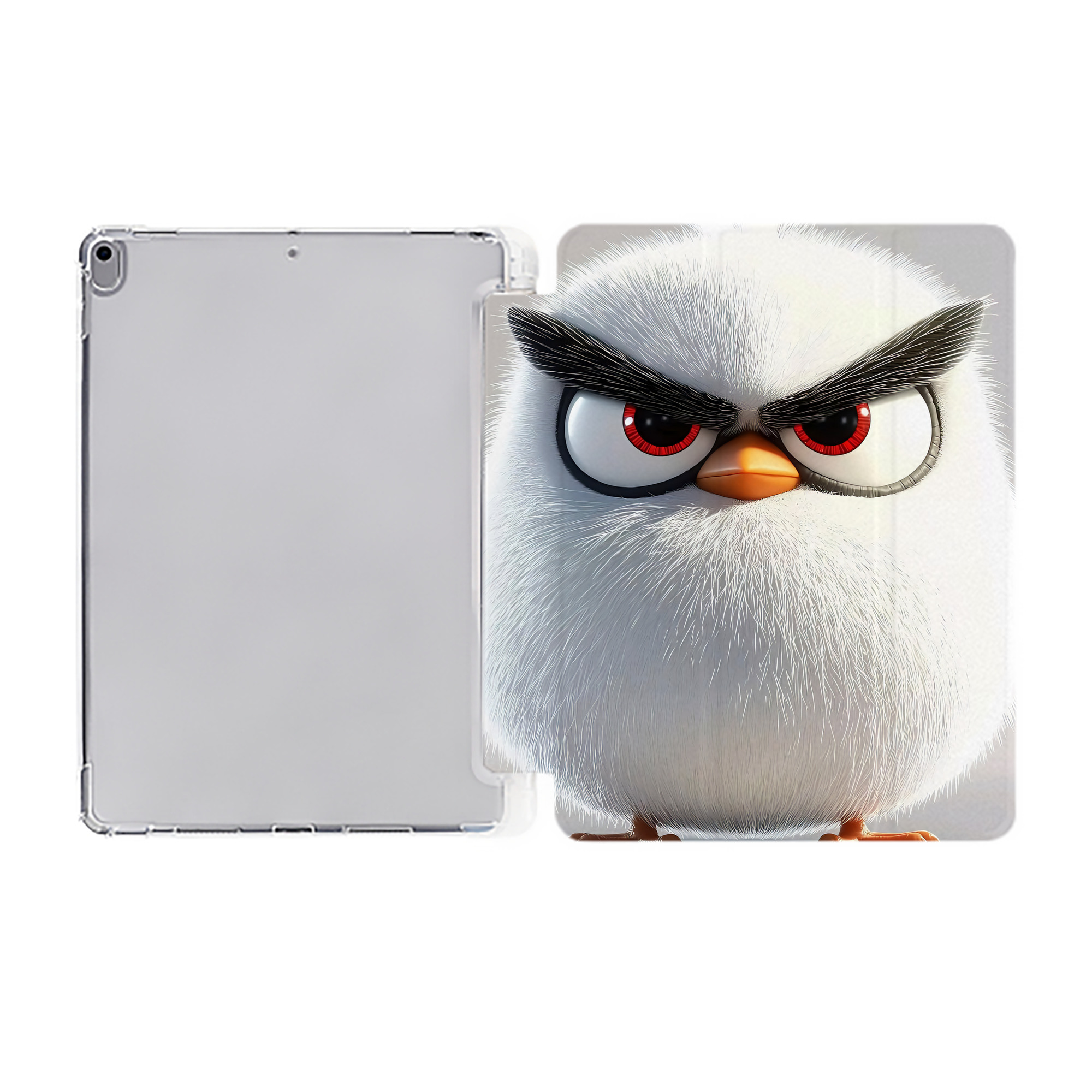 （画像用） Angry Birds アングリーバード IPad ケース ペン収納付き 三つ折りスタンド PUレザー×シリコン 対応機種9.5/10.5/10.9インチ